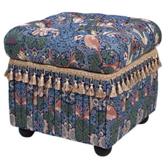 スツールボックス イチゴ泥棒 モリス ジェニファーテイラー 33109ST 輸入家具 スツールボックス イチゴ泥棒 ウィリアムモリス ジェニファー