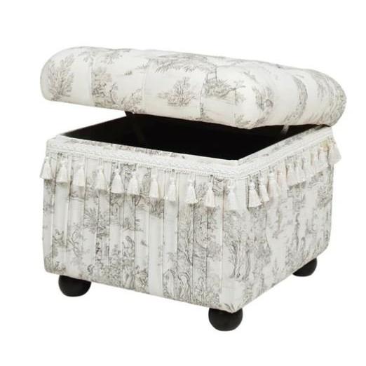 スツールボックス トワルドジュイ ジェニファーテイラー 収納 33139ST 輸入家具 スツールボックス Toile de Jouy トワルドジュイ