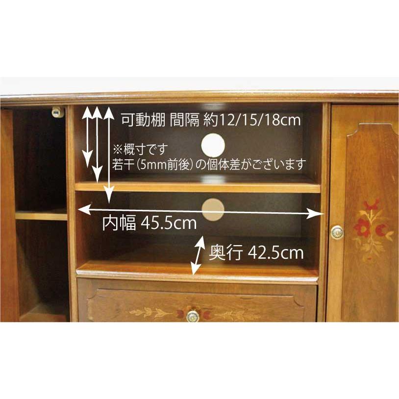 イタリア製 輸入家具 テレビボード TVボード 90cm 象嵌 クラウディオ