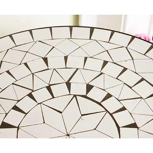 パラゴシック ガーデンテーブル コベント モザイク 南欧 WM-01 輸入家具 パラゴシック ガーデンテーブル ホワイト モザイク 南