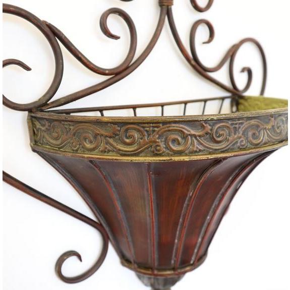 輸入雑貨 壁掛けプランター フラワーポット ウォールポット アイアン