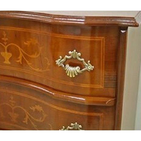 【謝恩セール特価】イタリア製 輸入家具 チェスト 象嵌 ネコ脚 3段 W58cm タロッコ Tarocco 035BL クラシック アンティーク風 送料無料 直輸入 リビングスタジオの画像
