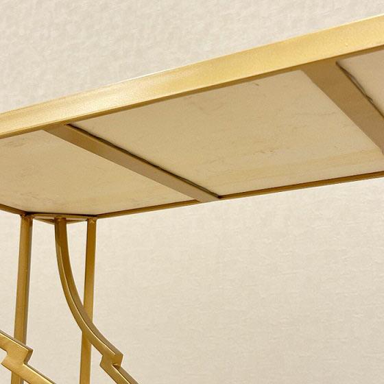 輸入家具 コンソール アイアン メタル ゴールド 大理石 シンプル 