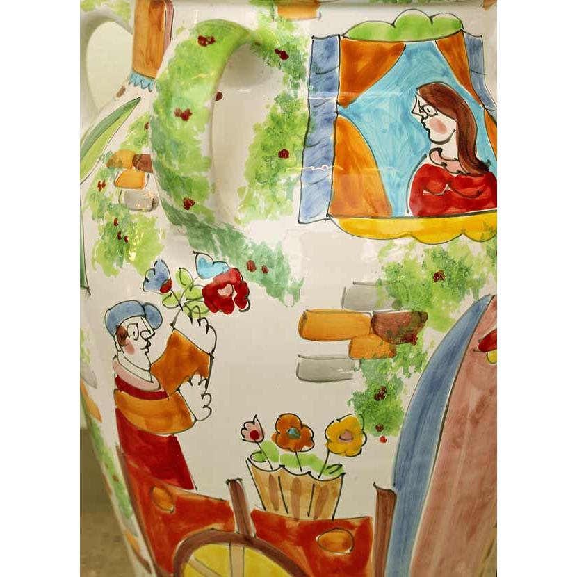 LA MUSA ラムーザ　イタリア　陶器プレート A　【送料込】 LA MUSA 壁掛 絵皿 シチリア陶器 ラムーザ イタリア - メルカリ