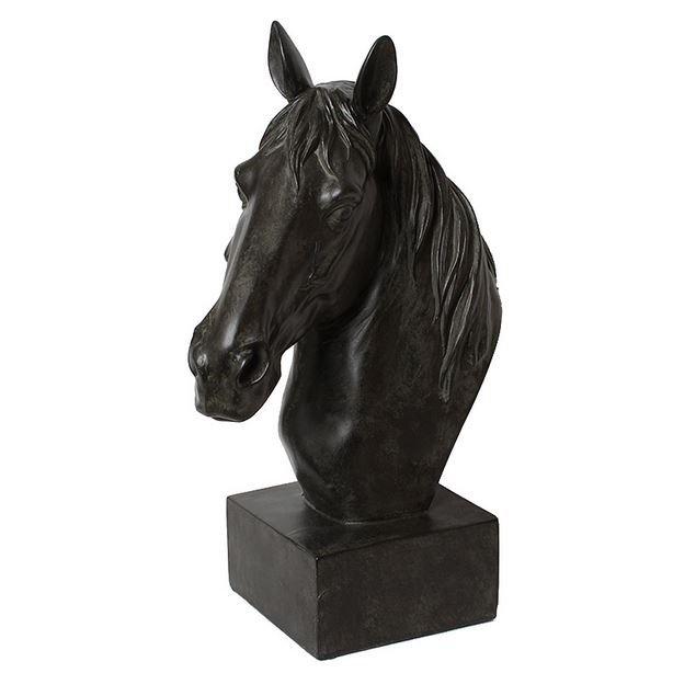 輸入雑貨 馬 置物 オブジェ 馬頭 ブロンズ風 シャビーシック