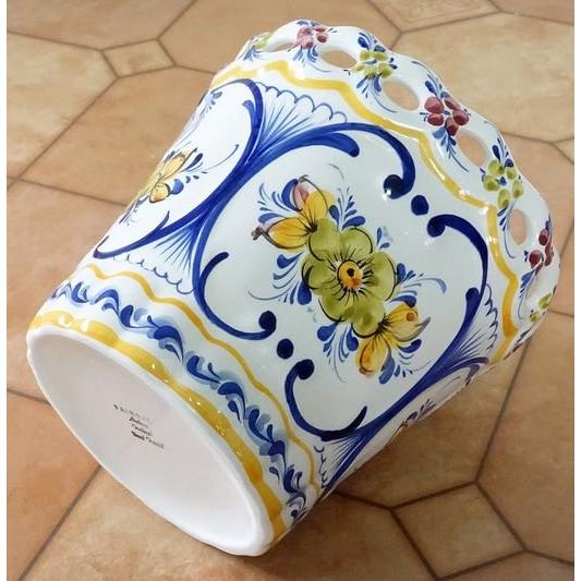 ポルトガル製 輸入雑貨 プランター 鉢カバー イエロー 24cm 伝統
