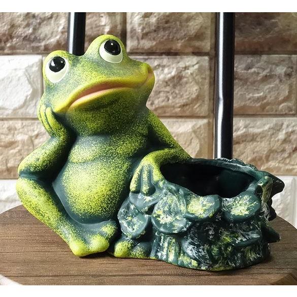 ポルトガル製 輸入雑貨 かんガエルカエル プランター 鉢カバー