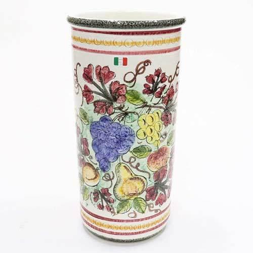イタリア製 輸入雑貨 傘立て 陶器 ストレート フルーツ カラフル グラフィート Ilponte イルポンテ トスカーナ 送料無料 22-962270 直輸入 リビングスタジオ