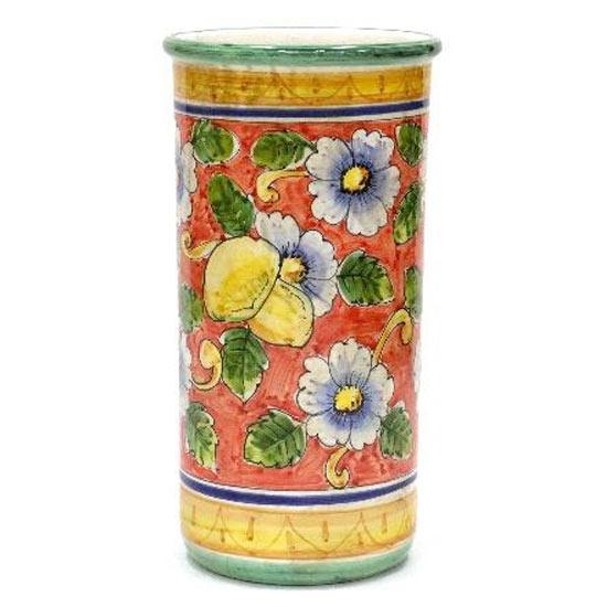 イタリア 傘立て レモン柄 黄色 イルポンテ トスカーナ 手描き 93-2793