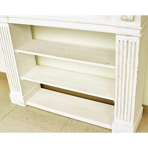 輸入家具 マントルピース コンソール シェルフ ホワイト シャビー