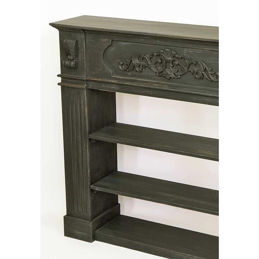 マントルピース コンソール シェルフ ブラック シャビーシック 5008 輸入家具 マントルピース コンソール シェルフ ブラック シャビー