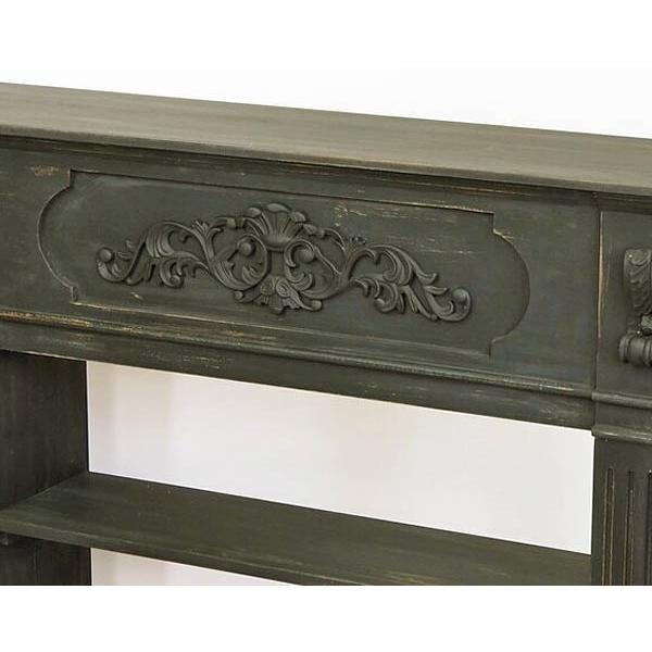 輸入家具 マントルピース コンソール シェルフ ブラック シャビー