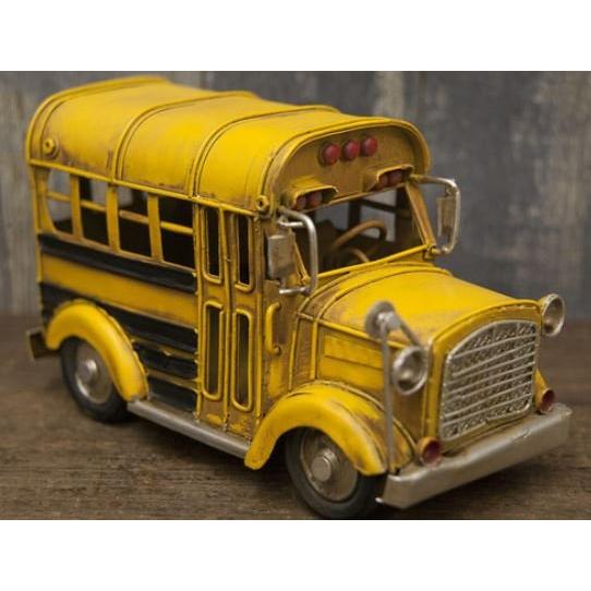 輸入雑貨 置物 スクールバス ブリキ ミニカー School Bus アメリカ 