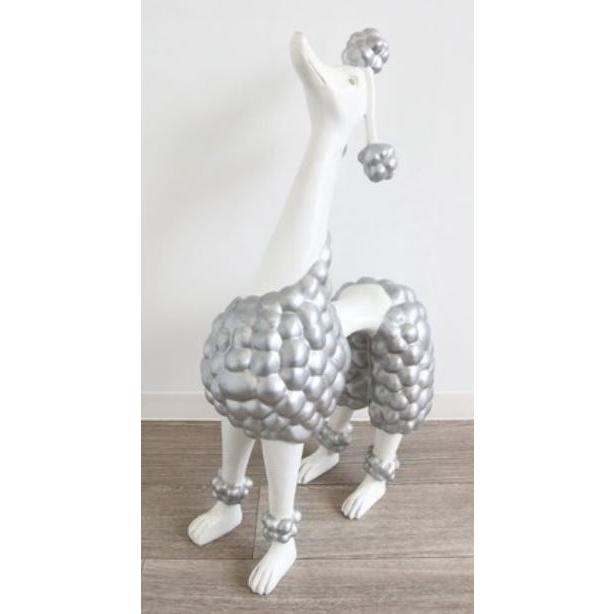 置物 プードル イタリアデザイン 高さ69cm ホワイト 1407GHD002 輸入雑貨 置物 プードル イヌ イタリアデザイン 高さ69cm オブジェ