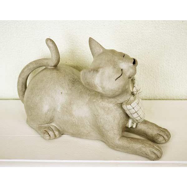 輸入雑貨 ネコ 猫 置物 オブジェ おすわりねこ おすまし顔 フレンチ 