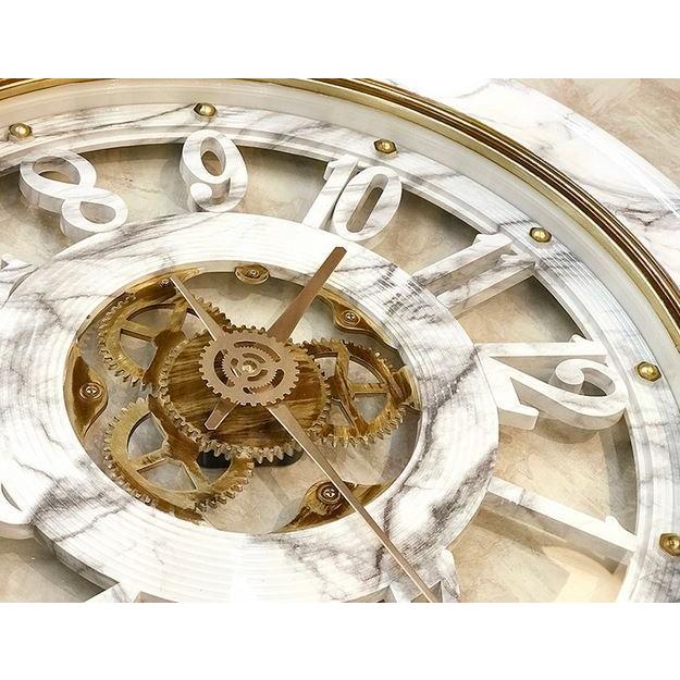 輸入雑貨 ビクトリアンパレス ウォールクロック ゼブラマーブル 壁掛け