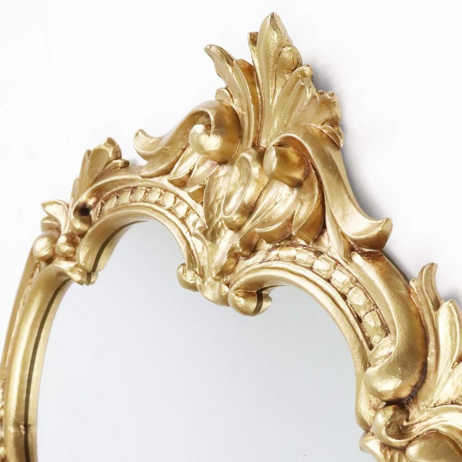 イタリア製 輸入雑貨 ミラー ゴールド アンティーク風 ロココ調 イサス