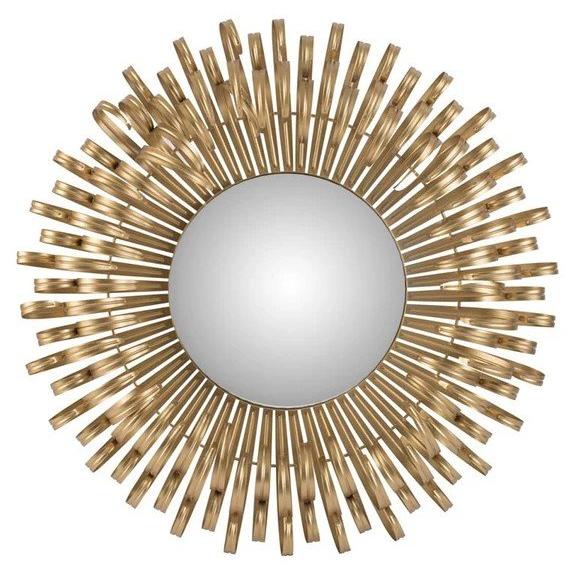 輸入雑貨 ミラー モダン アンティーク風 ゴールド アルミ 壁飾り
