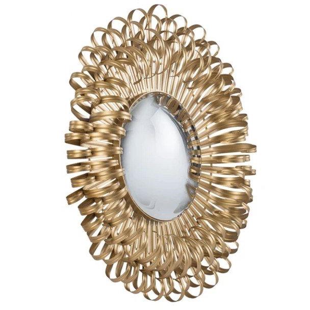 輸入雑貨 ミラー モダン アンティーク風 ゴールド アルミ 壁飾り