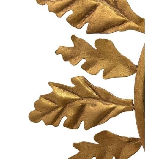 輸入雑貨 ミラー リーフ ゴールド 葉っぱ アンティーク風 シャビー