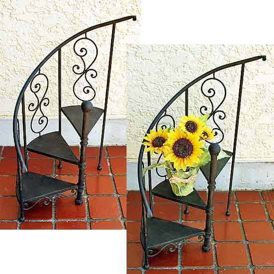 フラワースタンド ディスプレイ台 階段 アイアン  1111TWO001 輸入雑貨 フラワースタンド ディスプレイ 階段 ステップ