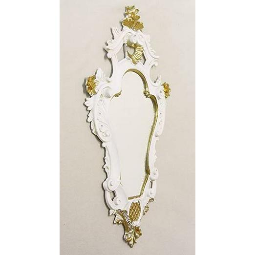 イタリア製 輸入雑貨 ミラー アイボリー ロココ イサス アンティーク風