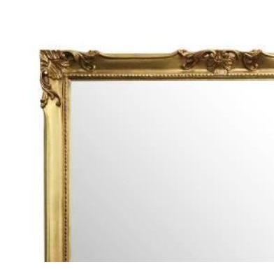 イタリア製 輸入家具 ミラー 姿見 鏡 ゴールド ロココ 82X142