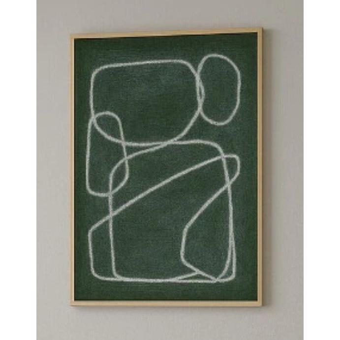 輸入雑貨 キャンパスアート アートパネル 抽象画 モダン グリーン 73×103cm リビングスタジオ 直輸入 手描き アーバン YO-100 送料無料_3