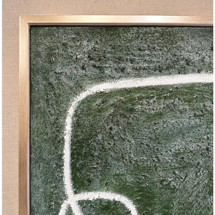 輸入雑貨 キャンパスアート アートパネル 抽象画 モダン グリーン 73×103cm リビングスタジオ 直輸入 手描き アーバン YO-100 送料無料_6