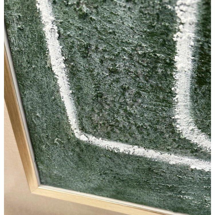 輸入雑貨 キャンパスアート アートパネル 抽象画 モダン グリーン 73×103cm リビングスタジオ 直輸入 手描き アーバン YO-100 送料無料_7