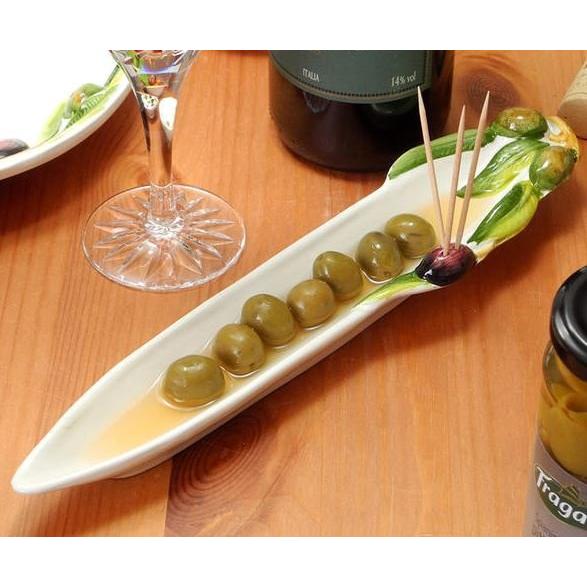 イタリア製 輸入雑貨 オリーブ皿 オードブル皿 フルーツ ナッツ 陶器