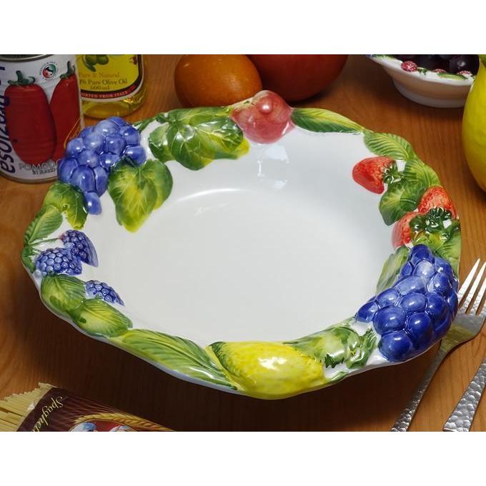 イタリア製 陶器 デザートボウル フルーツ柄 サラダボール 鉢 カラフル