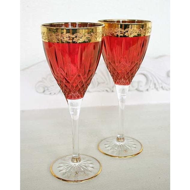ナハトマン ペアワイングラス 赤被せ 2客セット バカラ Baccarat ルナ ワイングラス ペア 2客セット 2810872
