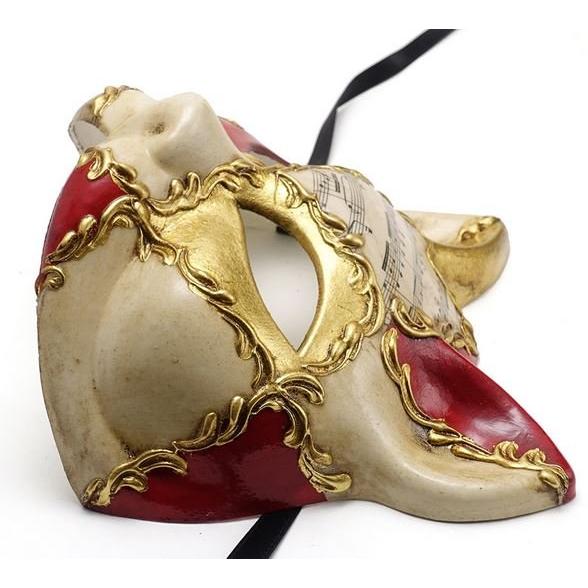 イタリア ベネチアンマスク マスケラ ネコ 赤 ゴールド BCE-8R-GL イタリア製 輸入雑貨 ベネチアンマスク マスケラ ネコ 赤 レッド