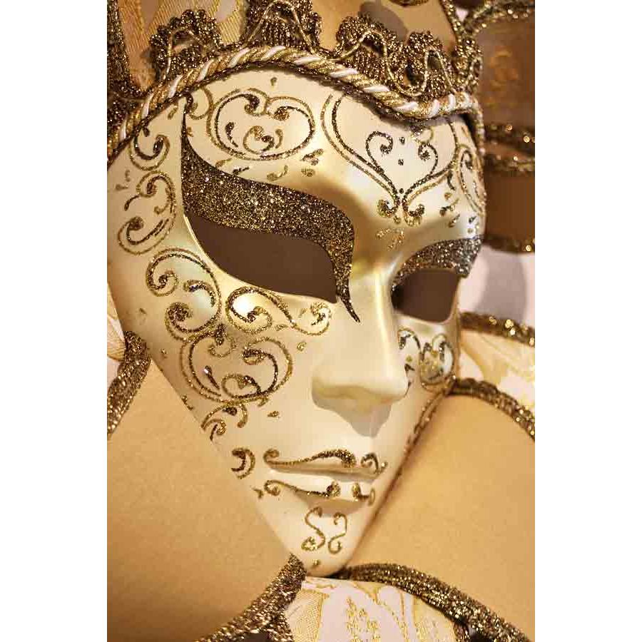 ベネチアンマスク(職人ハンドメイド品)　ベネチア マスカレードカーニバル用 謝恩セール特価】イタリア製 輸入雑貨 ベネチアンマスク 本物