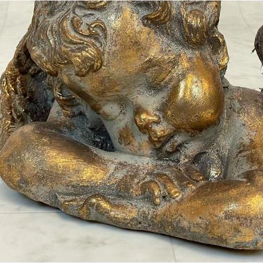 輸入雑貨 置物 天使 エンジェル ゴールド ブロンズ風 イタリアン 