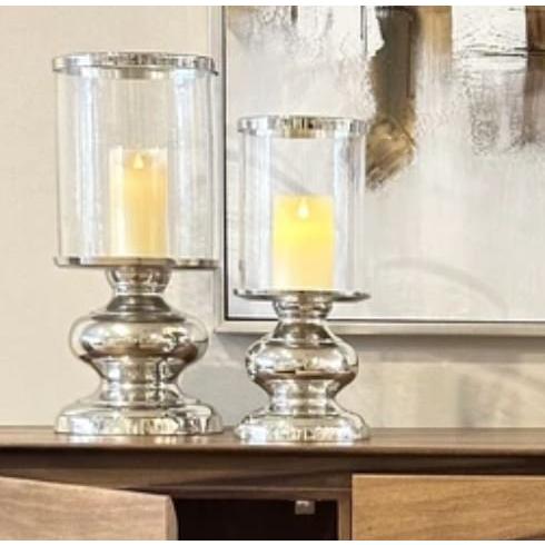 キャンドルホルダー シルバー ガラス キャンドルスタンド AC-004-S