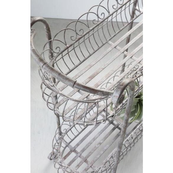 輸入家具 ホワイラス 2段スタンドバスケット プランター 輸入家具 ホワイラス 2段スタンドバスケット プランター