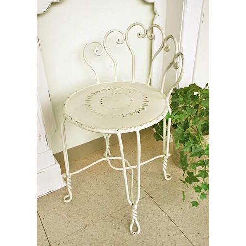 期間限定特価 輸入家具 パティオ アイアン チェア 椅子 花台 シャビーシック アンティーク風 ホワイト ブロカンテ コベントガーデン Coventgarden No 30 完売 Www Technet 21 Org