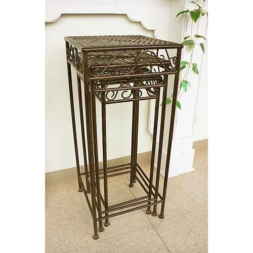 輸入家具 ミレ フラワースタンド3点セット 花台 コベント 輸入家具 ミレ フラワースタンド3点セット 花台 コベント