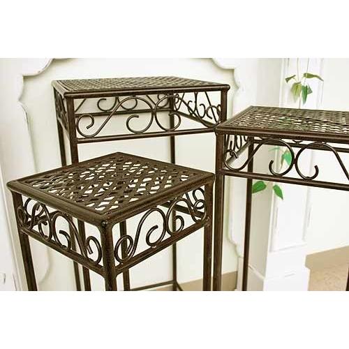 輸入家具 ミレ フラワースタンド3点セット 花台 コベント 輸入家具 ミレ フラワースタンド3点セット 花台 コベント