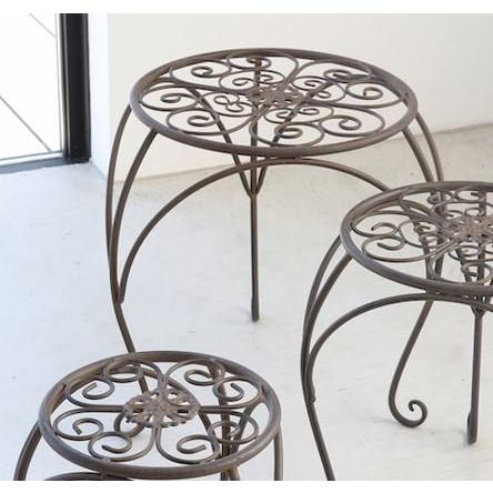 ラスティ フラワースタンド 3点セット コベントガーデン アイアン XZ-25 輸入家具 ラスティ フラワースタンド 3点セット 花台 コベント