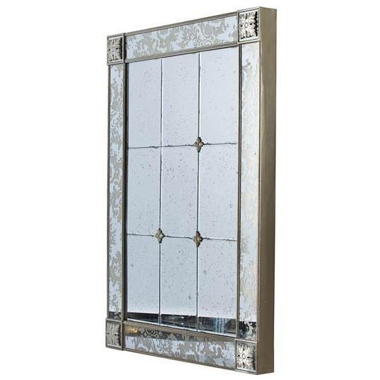 輸入家具 ミラー 100×136cm 大型 壁掛け バロック ロココ シャビー