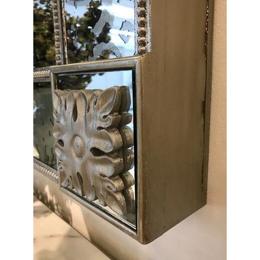 輸入家具 ミラー 100×136cm 大型 壁掛け バロック ロココ シャビー