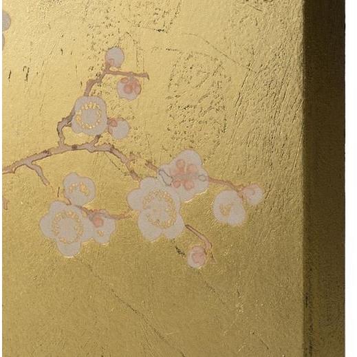 輸入雑貨 アートパネル ピクチャープレート 桜 シノワズリー 日本 Japan サクラ 金箔風 和風 85273PI 送料無料 直輸入 リビングスタジオ