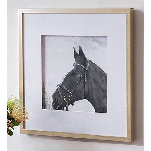 輸入雑貨 アートフレーム 額絵 2枚セット 馬 クラシックモダン