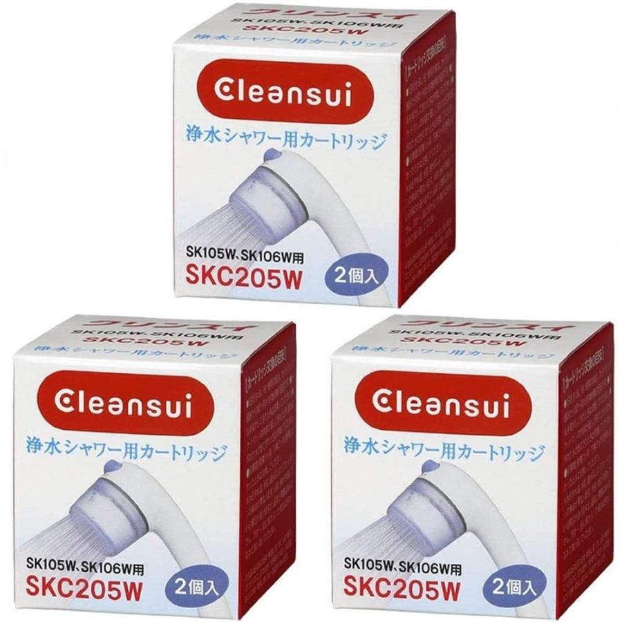 98%OFF!】 SKC205Wx3:三菱ケミカル クリンスイ《在庫あり 送料無料》脱塩素シャワーピュアピュアラクリーン用カートリッジ 2個入 3ヶセット 三菱ケミカルクリンスイ 浄水シャワー用カートリッジ(2個入) SYC202W