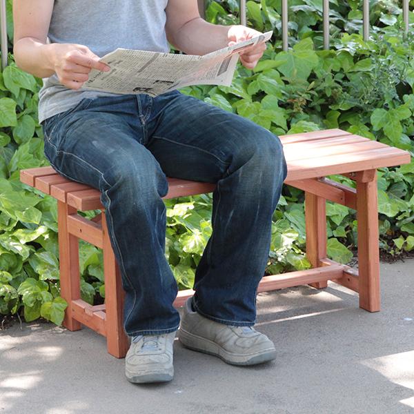 ガーデン 木製ベンチ 90cm ベンチ シンプル カントリーベンチ カントリー パークベンチ 屋外ベンチ 腰かけ 椅子 ガーデニング 庭 ガーデンベンチ｜livingday