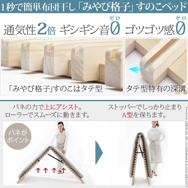 新品同様　すのこベッド　1秒で折りたたみ　取りに来ていただける方 MUSTBUY すのこベッド 折りたたみ シングル 1秒で簡単布団干し