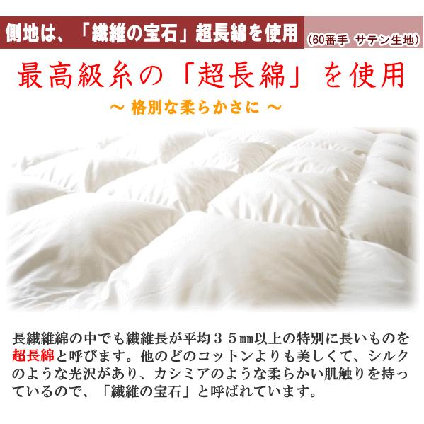 羽毛布団 セミダブル EX ポーランド産ホワイトマザーグースダウン